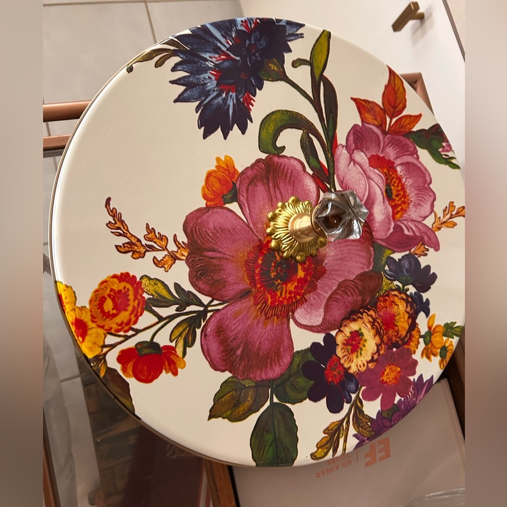 Mackenzie Childs floral cheese Course platter - Picture 3 of 15